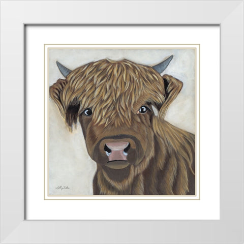 Fiona White Modern Wood Framed Art Print with Double Matting by Justice, Ashley