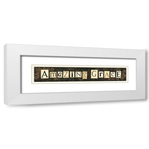 Amazing Grace White Modern Wood Framed Art Print with Double Matting by LaPoint, Annie
