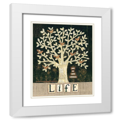 Tree of Life White Modern Wood Framed Art Print with Double Matting by LaPoint, Annie