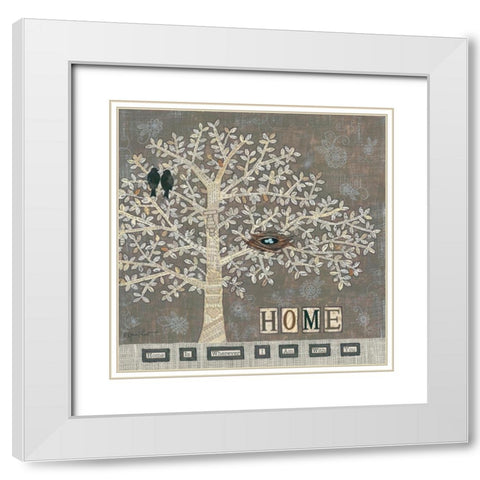 Our Tree House White Modern Wood Framed Art Print with Double Matting by LaPoint, Annie