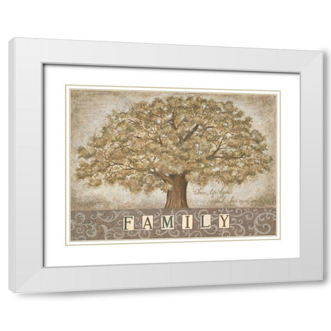 Our Family Tree White Modern Wood Framed Art Print with Double Matting by LaPoint, Annie