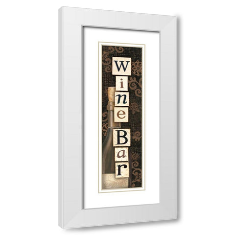 Wine Bar White Modern Wood Framed Art Print with Double Matting by LaPoint, Annie