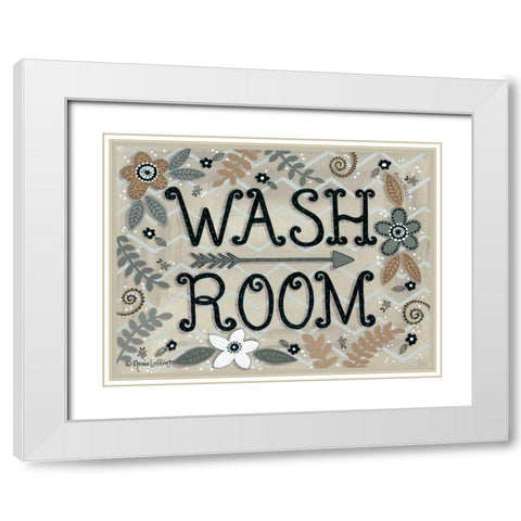 Wash Room White Modern Wood Framed Art Print with Double Matting by LaPoint, Annie