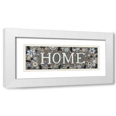 Home Floral White Modern Wood Framed Art Print with Double Matting by LaPoint, Annie