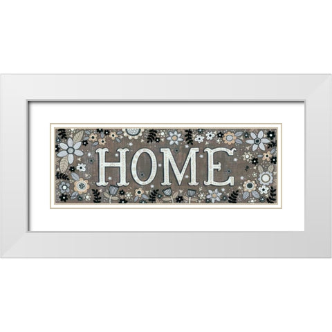 Home Floral White Modern Wood Framed Art Print with Double Matting by LaPoint, Annie