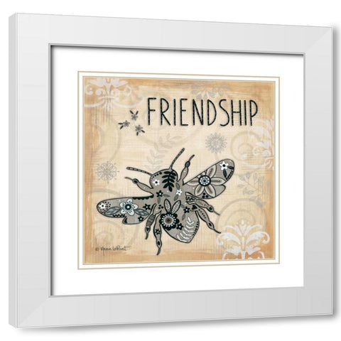 Friendship White Modern Wood Framed Art Print with Double Matting by LaPoint, Annie