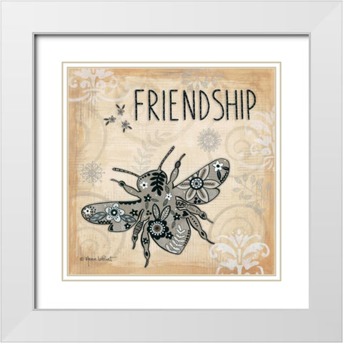 Friendship White Modern Wood Framed Art Print with Double Matting by LaPoint, Annie