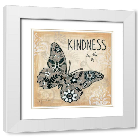 Kindness White Modern Wood Framed Art Print with Double Matting by LaPoint, Annie