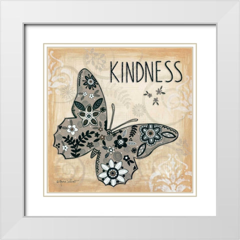 Kindness White Modern Wood Framed Art Print with Double Matting by LaPoint, Annie