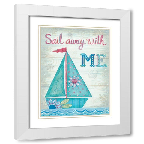 Sail Away with Me White Modern Wood Framed Art Print with Double Matting by LaPoint, Annie