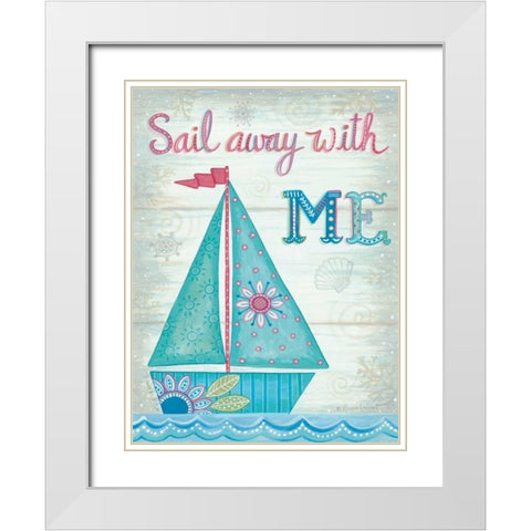 Sail Away with Me White Modern Wood Framed Art Print with Double Matting by LaPoint, Annie