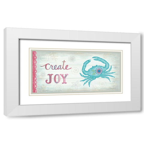 Create Joy White Modern Wood Framed Art Print with Double Matting by LaPoint, Annie