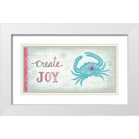 Create Joy White Modern Wood Framed Art Print with Double Matting by LaPoint, Annie