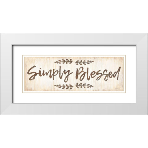 Simply Blessed            White Modern Wood Framed Art Print with Double Matting by Lapoint, Annie