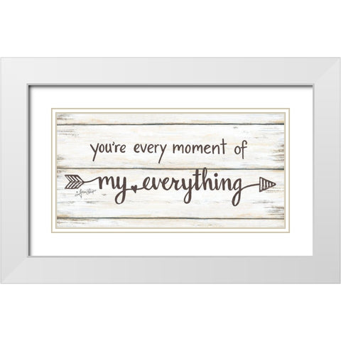 My Everything White Modern Wood Framed Art Print with Double Matting by LaPoint, Annie