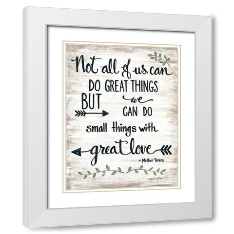 Great Love White Modern Wood Framed Art Print with Double Matting by LaPoint, Annie