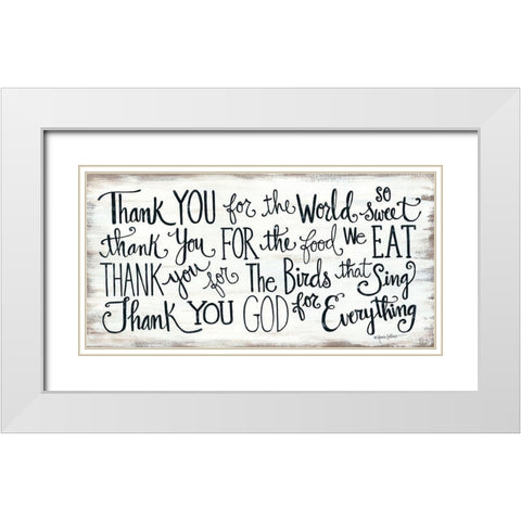 Thank You Lord White Modern Wood Framed Art Print with Double Matting by LaPoint, Annie