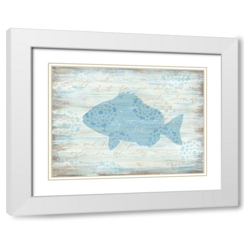 Ocean Fish     White Modern Wood Framed Art Print with Double Matting by LaPoint, Annie