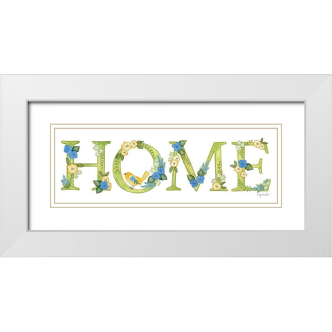 Hydrangeas in Bloom HOME White Modern Wood Framed Art Print with Double Matting by LaPoint, Annie