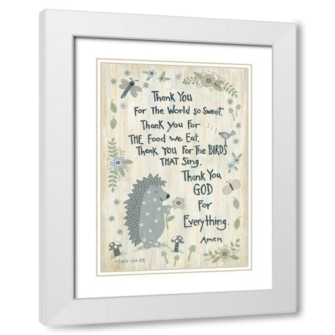 Thank You God    White Modern Wood Framed Art Print with Double Matting by LaPoint, Annie