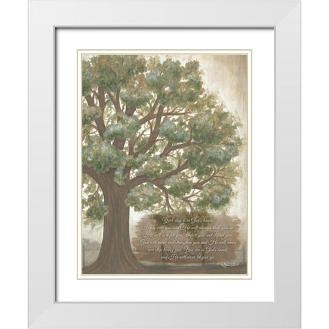 Your Day is in Gods Hands White Modern Wood Framed Art Print with Double Matting by LaPoint, Annie