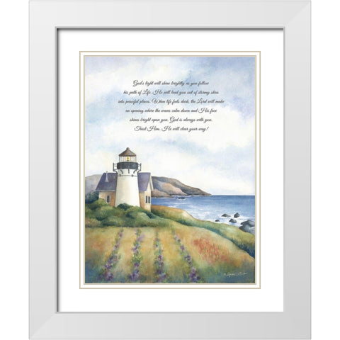 Gods Light White Modern Wood Framed Art Print with Double Matting by LaPoint, Annie