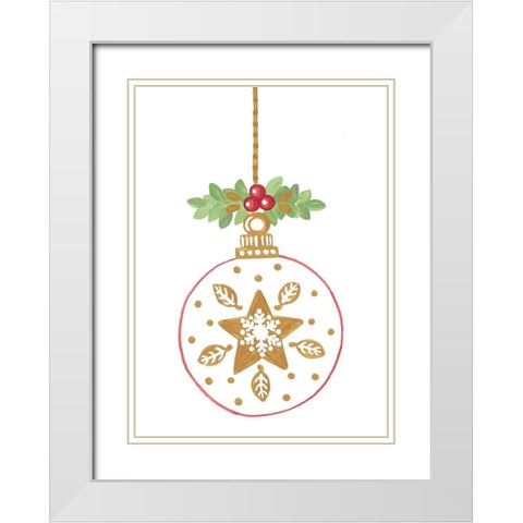 Its Christmas Peace Ornament White Modern Wood Framed Art Print with Double Matting by LaPoint, Annie