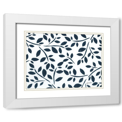 Black And Gray #4 White Modern Wood Framed Art Print with Double Matting by LaPoint, Annie