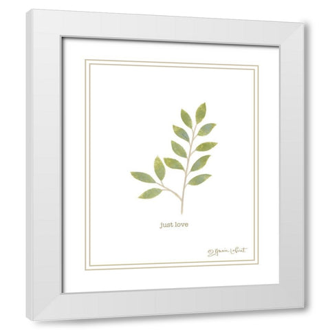 Just Love White Modern Wood Framed Art Print with Double Matting by LaPoint, Annie