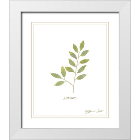 Just Love White Modern Wood Framed Art Print with Double Matting by LaPoint, Annie