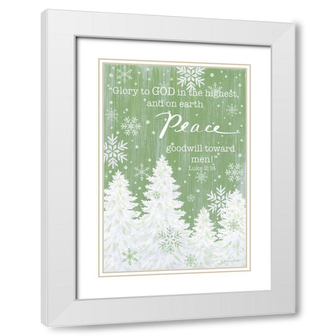 Glory to God White Modern Wood Framed Art Print with Double Matting by LaPoint, Annie