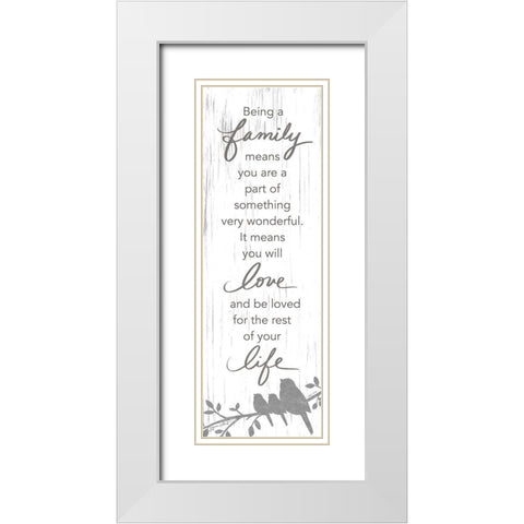 Being a Family White Modern Wood Framed Art Print with Double Matting by LaPoint, Annie
