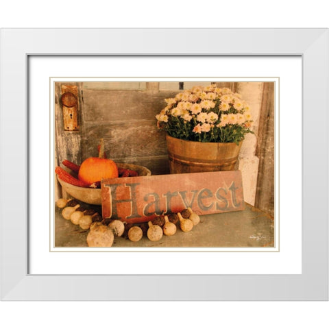 Autumn Harvest White Modern Wood Framed Art Print with Double Matting by Smith, Anthony