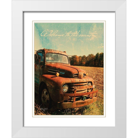 Welcome to the Country White Modern Wood Framed Art Print with Double Matting by Smith, Anthony