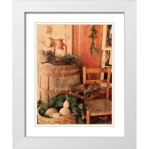 Vintage Skates White Modern Wood Framed Art Print with Double Matting by Smith, Anthony