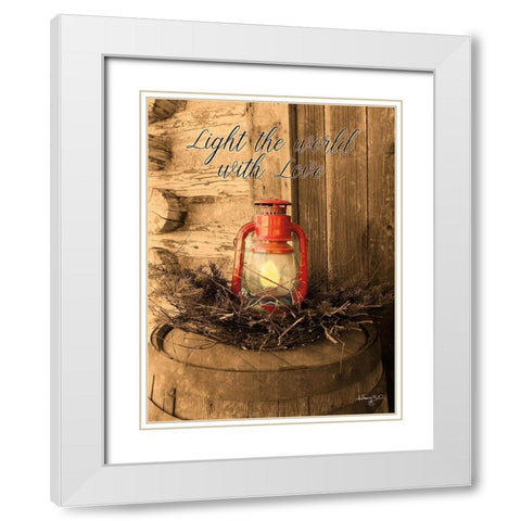 Light the World White Modern Wood Framed Art Print with Double Matting by Smith, Anthony