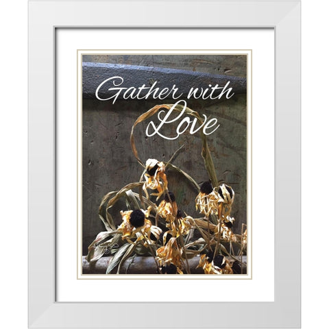 Gather with Love White Modern Wood Framed Art Print with Double Matting by Smith, Anthony