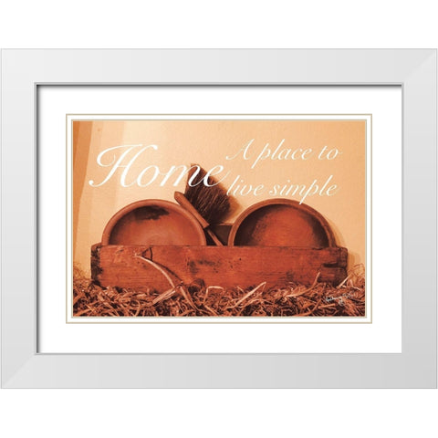 Home a Place to Live Simple White Modern Wood Framed Art Print with Double Matting by Smith, Anthony