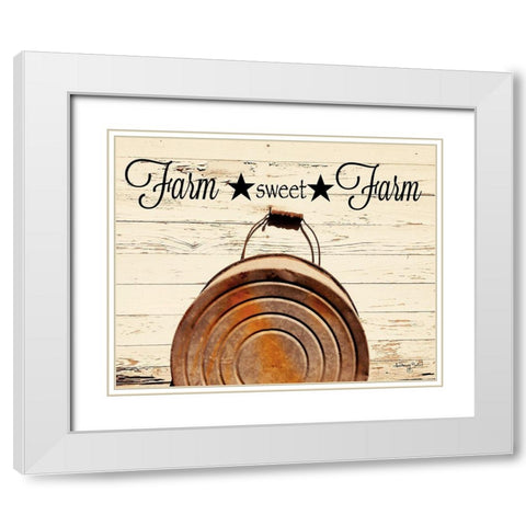 Farm Sweet Farm White Modern Wood Framed Art Print with Double Matting by Smith, Anthony