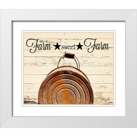 Farm Sweet Farm White Modern Wood Framed Art Print with Double Matting by Smith, Anthony