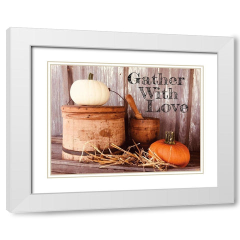 Gather with Love White Modern Wood Framed Art Print with Double Matting by Smith, Anthony