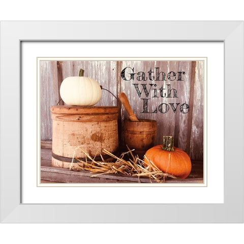 Gather with Love White Modern Wood Framed Art Print with Double Matting by Smith, Anthony