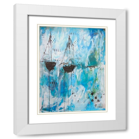 In Peace White Modern Wood Framed Art Print with Double Matting by Rodridgue, Annie