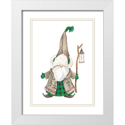 Old World Gnome White Modern Wood Framed Art Print with Double Matting by Kater, Diane