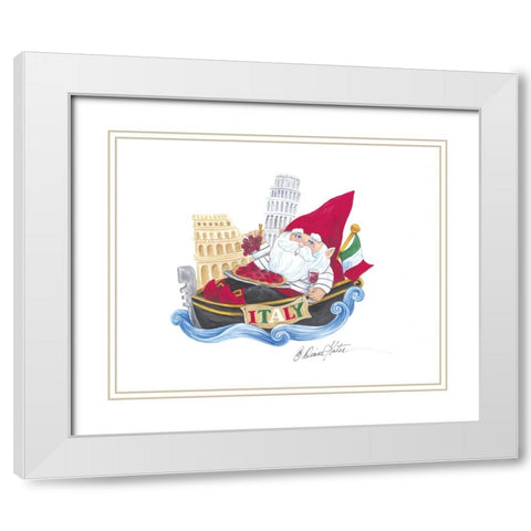 Italy Gnome White Modern Wood Framed Art Print with Double Matting by Kater, Diane