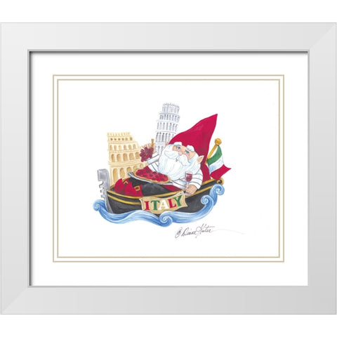 Italy Gnome White Modern Wood Framed Art Print with Double Matting by Kater, Diane