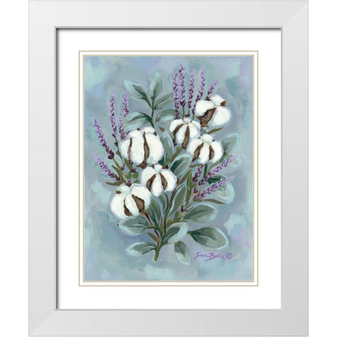 Lavender in the Light I White Modern Wood Framed Art Print with Double Matting by Baker, Sara