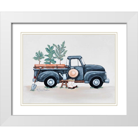 Garden Gatherings   White Modern Wood Framed Art Print with Double Matting by Ebert, Roey