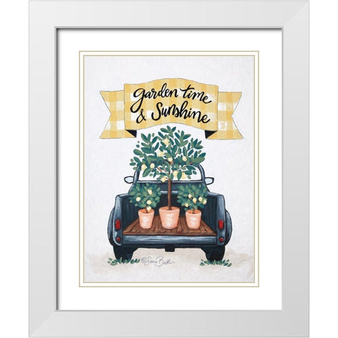 Garden Time And Sunshine I White Modern Wood Framed Art Print with Double Matting by Ebert, Roey