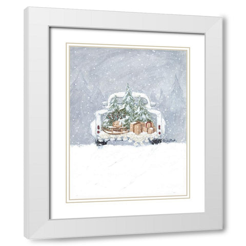 A Vintage Tree Tradition II White Modern Wood Framed Art Print with Double Matting by Baker, Sara